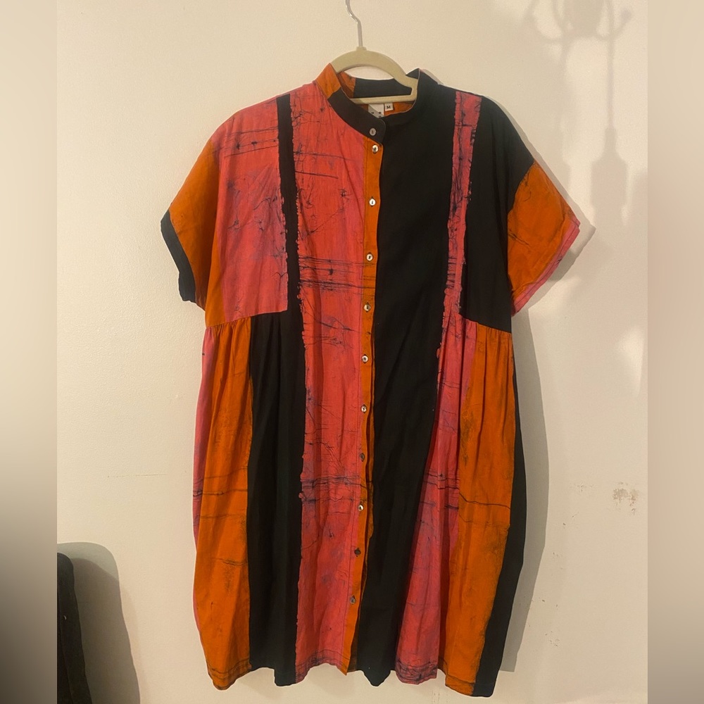 Osei Duro Bata Dress in Carmine Size M